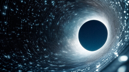 Wall Mural - cosmic gateway: a mesmerizing abstract artwork depicts a cosmic portal, a swirling vortex of stars l