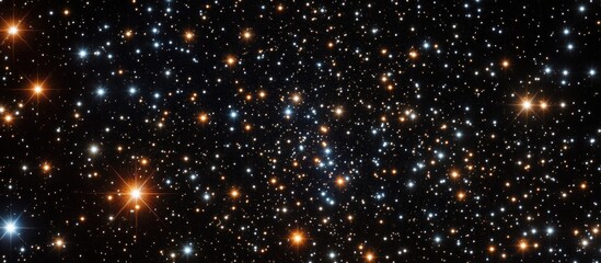 Wall Mural - Dense star field with varied star colors and brightness.