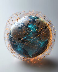 Poster - Global network concept with a digital Earth