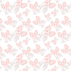  Watercolor Pink Bow seamless pattern, which means you can create larger prints, without losing quality. adorable ribbon bows in a watercolor style. Ideal for papers, wallpaper, wrapping paper and more