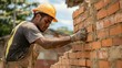 © Rere_Art151 - A Construction Worker Building A Brick Wall