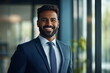© jihee - India Portrait of a handsome and beautiful elegant businessman in a suit working in his office