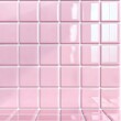 © ruangrit19 - Uniform Pink Ceramic Tiles Bathroom Background with Glossy Countertop Surface