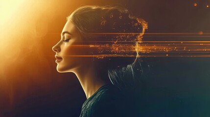 Wall Mural - Fragmented Beauty Reflects the Sublime Essence of Eternal Existence in a Moment of Tranquility