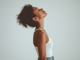 Wall Mural - Woman looking up