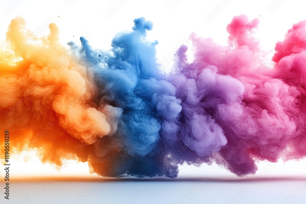 Color powder splash rainbow background paint holi smoke colour . Powder ...