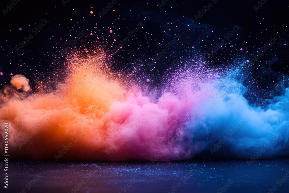 Color powder splash rainbow background paint holi smoke colour . Powder ...