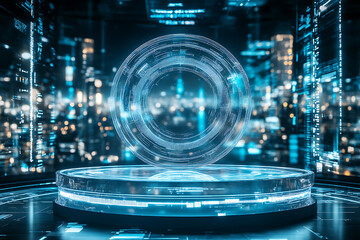 Wall Mural - futuristic digital platform design