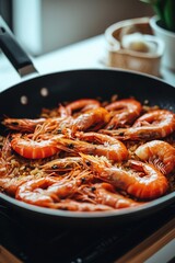 Poster - Cooked Shrimp on Stove