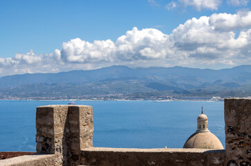 Wall Mural - Details of architecture of Castello di MIlazzo, Sicily, Italy