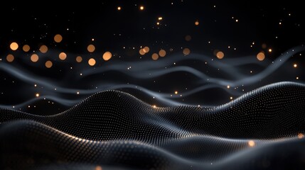 Poster - a black and white image of a body with a lot of sparkles