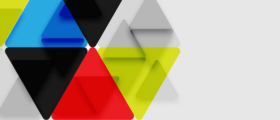 Wall Mural - mosaic triangle pattern abstract background for cover, banner, flyer and poster and other template