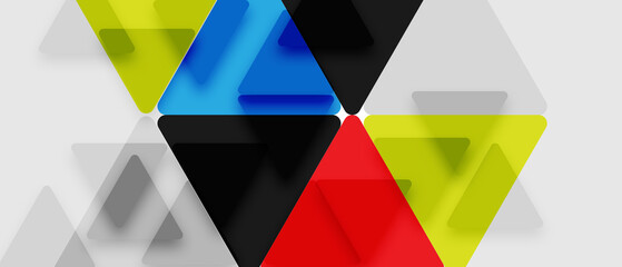 Wall Mural - mosaic triangle pattern abstract background for cover, banner, flyer and poster and other template