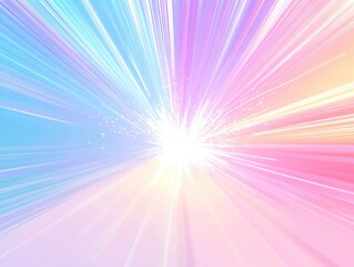 Wall Mural - Pastel light burst speed lines background design