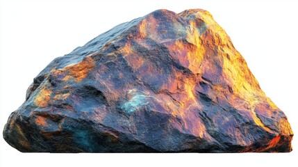 Wall Mural - Iridescent Rock Formation with Colorful Lighting and Textured Surface