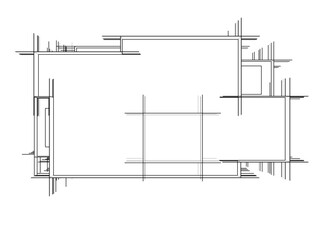 Wall Mural - architectural drawing 3d vector illustration