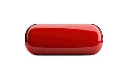 Wall Mural - shiny red call-to-action button transparent background