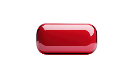 Wall Mural - shiny red call-to-action button transparent background