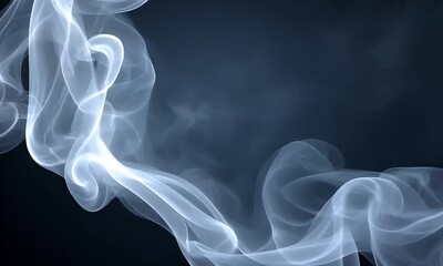 Wall Mural - a swirling formation of ethereal smoke against a dark background, creating a sense of movement and f
