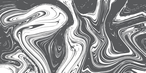 Aufkleber - Abstract Monochrome Fluid Marble Pattern. Dynamic Black and White Swirl Texture for Modern Designs and Artistic Backgrounds. Interiors marble stone wall design. Liquid marble surfaces Design