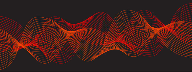 Leinwandbilder - Abstract colorful gradient stripes with soft and elegant waves. Wave Element design for graphic design decoration or backdrop design. light waves with Dynamic shapes composition with lines.