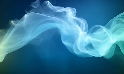 Wall Mural - a serene blend of ethereal blue and white smoke, creating a tranquil and abstract atmosphere.
