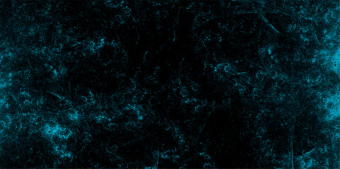 Fototapete - Vintage Blue stone grunge concrete cement blackboard chalkboard wall floor texture. colorful bright ink and watercolor textures on dark background. Grunge marbled pattern and rough paint