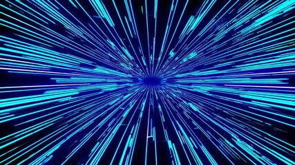 Leinwandbilder - Captivating light streaks create a mesmerizing cosmic effect during a digital animation experience in a dark setting