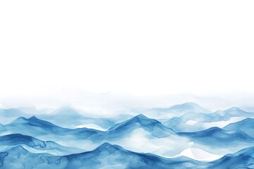 Naklejka na meble Serene Light Blue Watercolor Ocean Waves: Peaceful Coastal Background for Design Projects, Websites, and Social Media.  