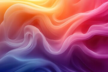 Wall Mural - colorful abstract waves blend seamlessly in a vibrant display of light and texture across the canvas