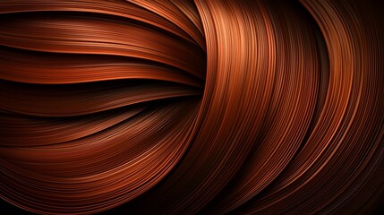 Wall Mural - a captivating abstract image featuring flowing, textured layers in warm brown tones, evoking a sense