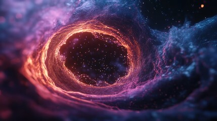 Abstract digital wave on dark background. Technology and science concept. 3D Rendering