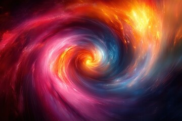 Wall Mural - Swirling nebula of vibrant colors showcases cosmic beauty and stellar formations in deep space