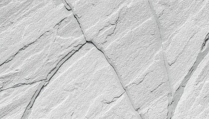 Aufkleber - textured white stone surface with diagonal linear cracks and natural rugged patterns, ideal for minimalist designs or industrial background