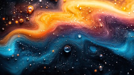 Wall Mural - liquid art with swirling colors and textures creates a mesmerizing pattern, blending creativity and 