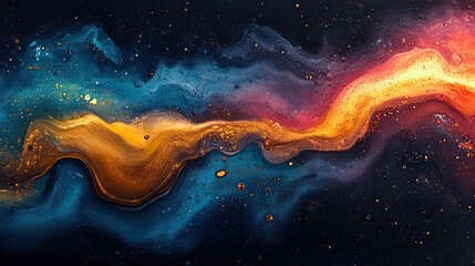 Wall Mural - liquid art with swirling colors and textures creates a mesmerizing pattern, blending creativity and 
