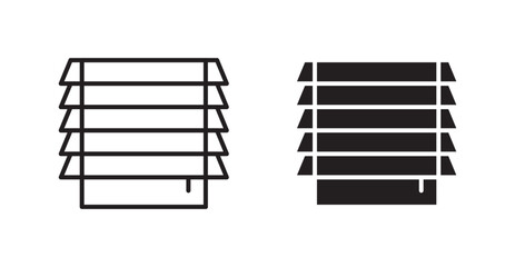 Fototapete - Jalousie vector web icons set