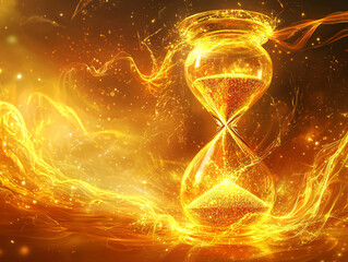 Wall Mural - Fiery Hourglass