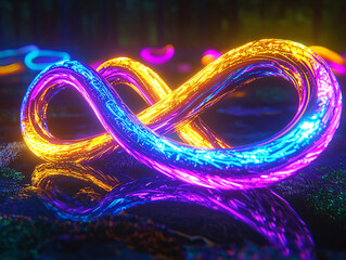 Sticker - Neon Infinity Loop