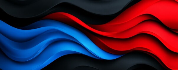 Wall Mural - Vibrant Abstract Wavy Background Featuring Dynamic Red and Blue Waves Creating a Lively and Engaging Visual Experience