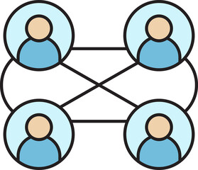 Poster - Connecting People Diagram Icon
