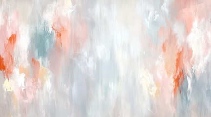 Wall Mural - Soft Abstract Background with Pastel Hues and Fluid Brush Strokes