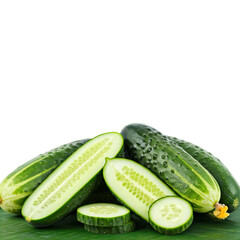 Wall Mural - cucumber isolated on white background