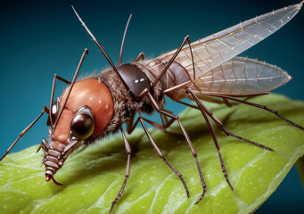 Wall Mural - fly on leaf