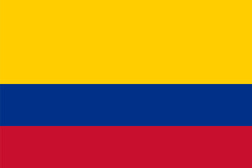 Wall Mural - colombia national simple flag, colombian state flag vector illustration