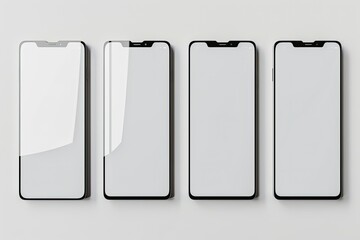 Vibrant Image of Smartphone Screen Mockup Set
