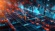 © MariКа - Futuristic digital data visualization with glowing lines and graphs, representing technology and analytics in a vibrant, abstract design