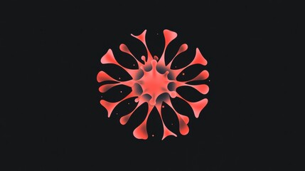 Aufkleber - Virus illustration showing a simple, clean design suitable for educational purposes in health and science. Generative AI