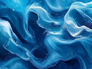 Wall Mural - an enchanting visualization of flowing blue water, featuring smooth textures and gentle movements, c