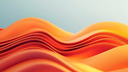 Sticker - Vibrant Gradient Abstract Wave Patterns with Dynamic Energy and Flowing Curves